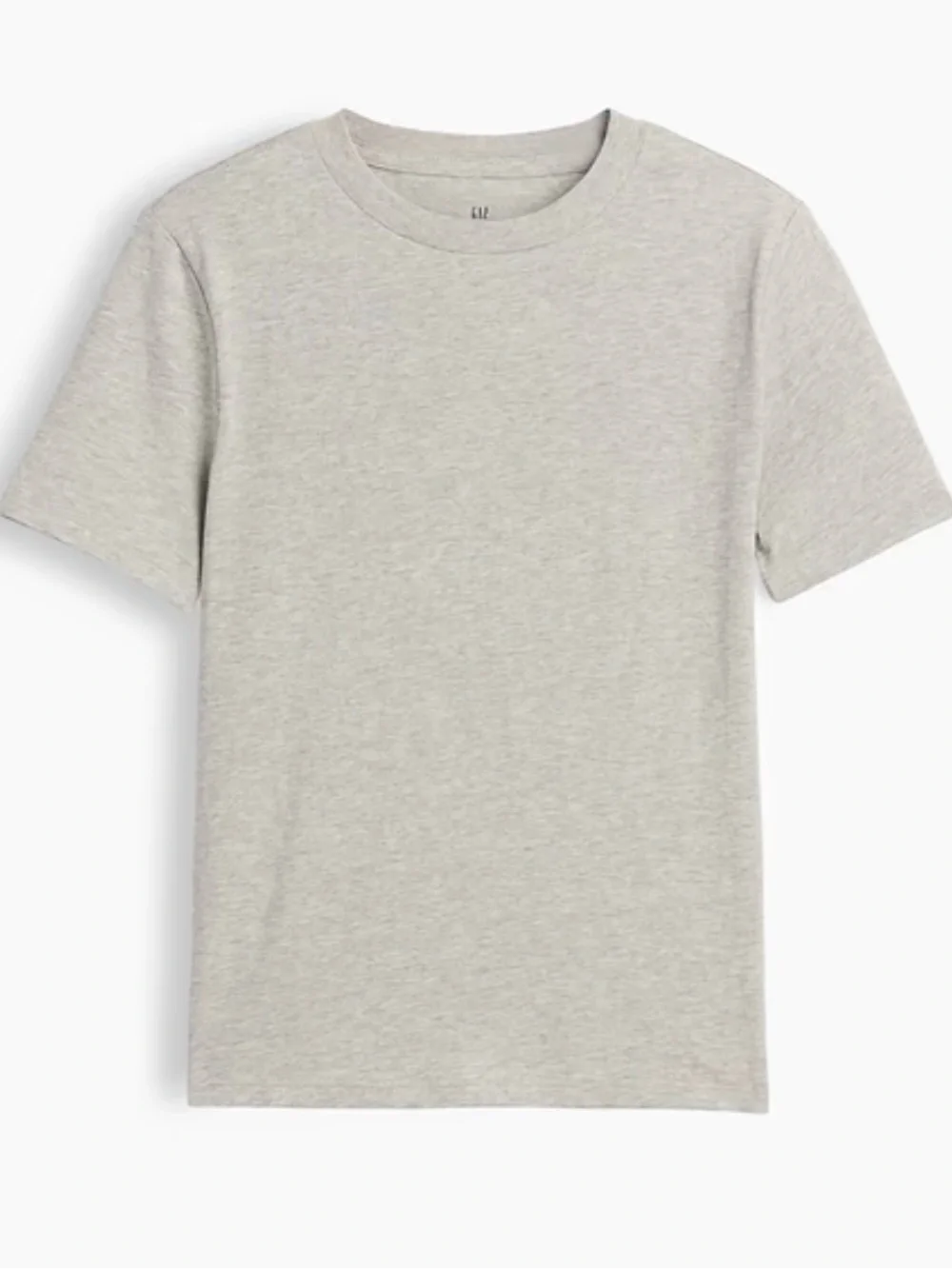 Boys GAP Kids Heather Light Gray Short-Sleeve Original Tee
